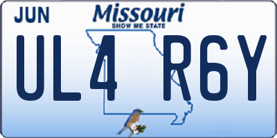 MO license plate UL4R6Y
