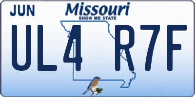 MO license plate UL4R7F