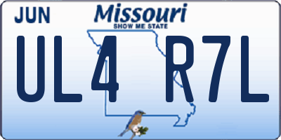 MO license plate UL4R7L