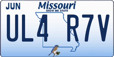 MO license plate UL4R7V