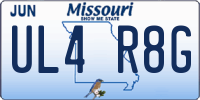 MO license plate UL4R8G