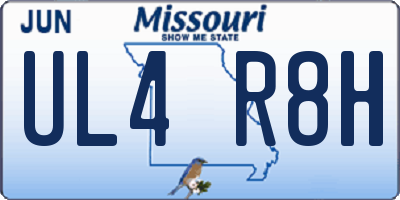 MO license plate UL4R8H