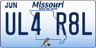 MO license plate UL4R8L