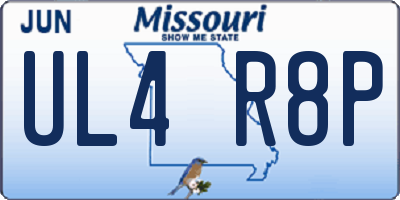 MO license plate UL4R8P
