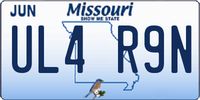 MO license plate UL4R9N