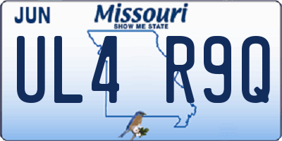 MO license plate UL4R9Q