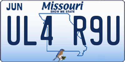 MO license plate UL4R9U