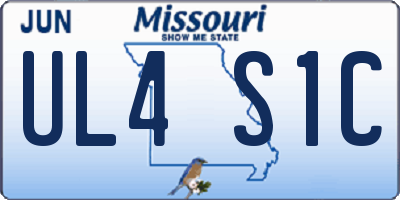 MO license plate UL4S1C
