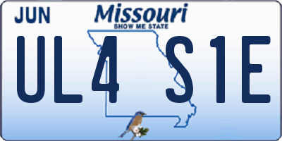 MO license plate UL4S1E