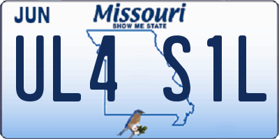 MO license plate UL4S1L