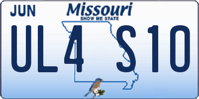 MO license plate UL4S1O