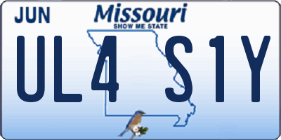 MO license plate UL4S1Y