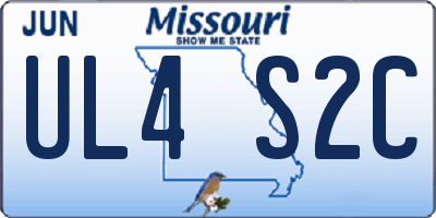 MO license plate UL4S2C