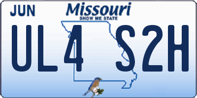 MO license plate UL4S2H
