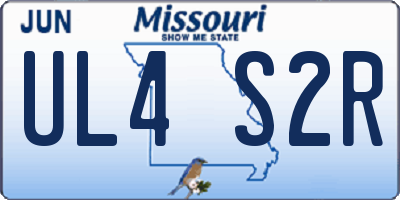 MO license plate UL4S2R