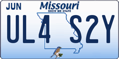 MO license plate UL4S2Y
