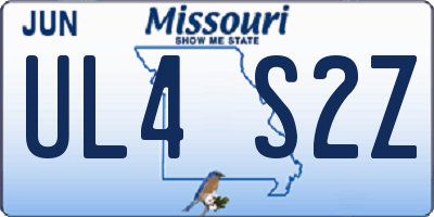 MO license plate UL4S2Z