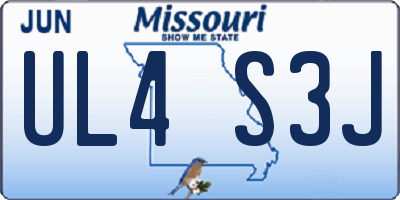 MO license plate UL4S3J