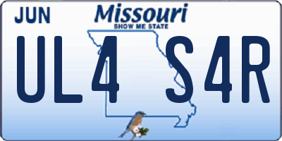 MO license plate UL4S4R