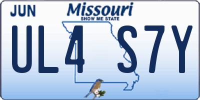 MO license plate UL4S7Y