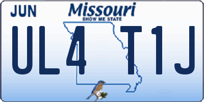 MO license plate UL4T1J