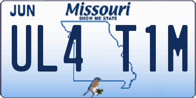 MO license plate UL4T1M