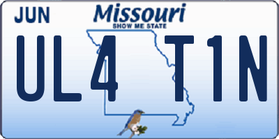 MO license plate UL4T1N