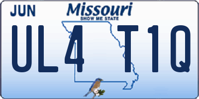 MO license plate UL4T1Q