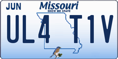 MO license plate UL4T1V