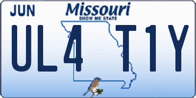 MO license plate UL4T1Y