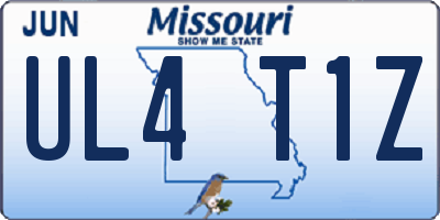 MO license plate UL4T1Z