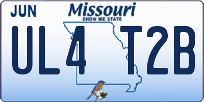 MO license plate UL4T2B