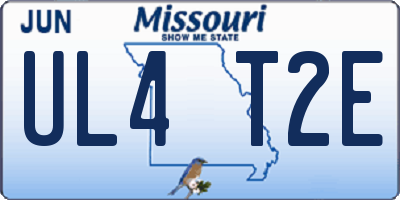 MO license plate UL4T2E