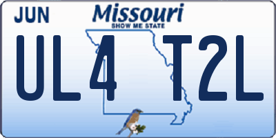 MO license plate UL4T2L