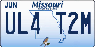 MO license plate UL4T2M