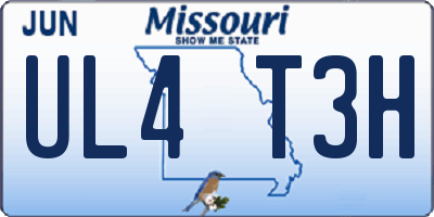 MO license plate UL4T3H