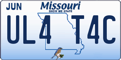MO license plate UL4T4C