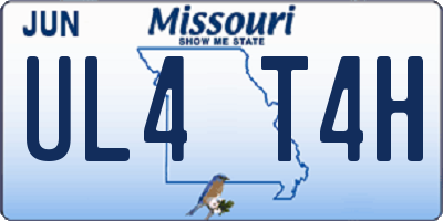 MO license plate UL4T4H