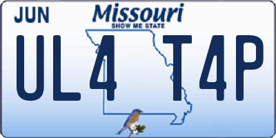 MO license plate UL4T4P