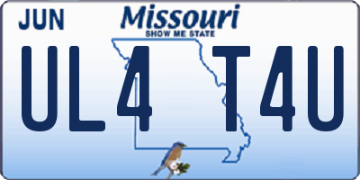 MO license plate UL4T4U