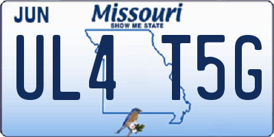MO license plate UL4T5G