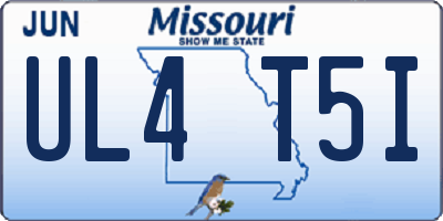 MO license plate UL4T5I