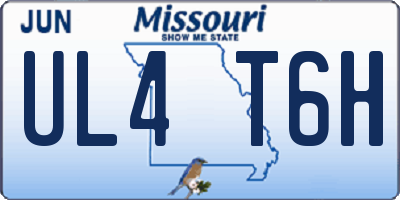MO license plate UL4T6H