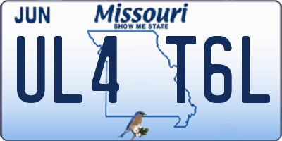 MO license plate UL4T6L