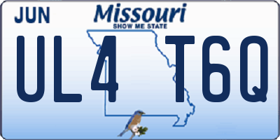 MO license plate UL4T6Q