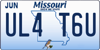 MO license plate UL4T6U
