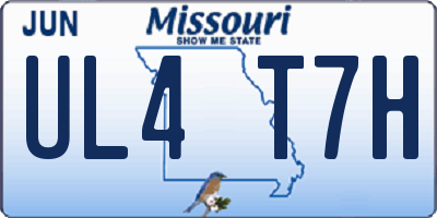 MO license plate UL4T7H