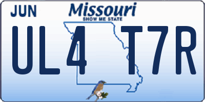 MO license plate UL4T7R