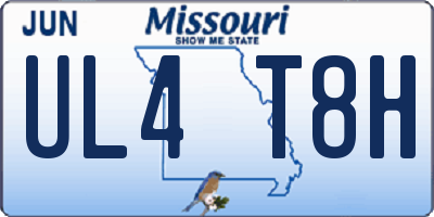 MO license plate UL4T8H