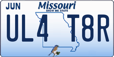 MO license plate UL4T8R